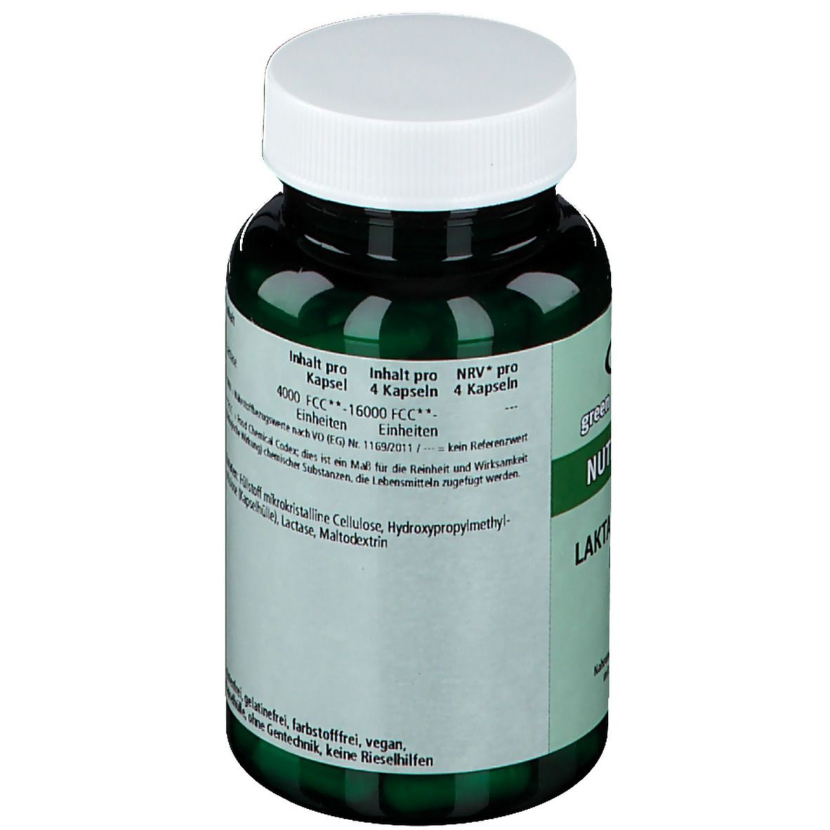 green line NUTRITHEKE Laktase 4000 FCC Enzym