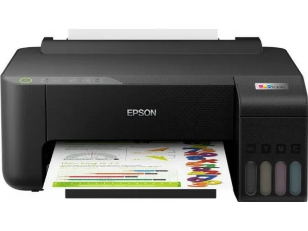 Epson EcoTank L1250 - Printer - farve - blækprinter - kan genopfyldes - A4 - 5760 x 1440 dpi - op til 10 spm (mono) / op til 5 spm (farve) - kapacitet: 100 ark - USB, Wi-Fi - sort