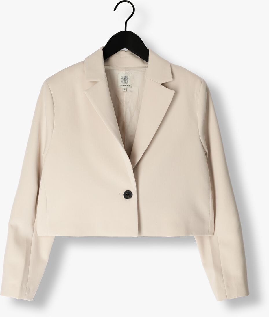 SECOND FEMALE beige second female blazer evie cropped blazer
