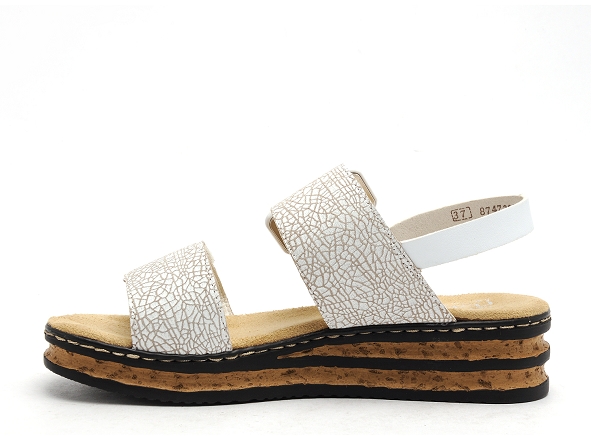 Rieker nu pieds talons femme 62950 blanc