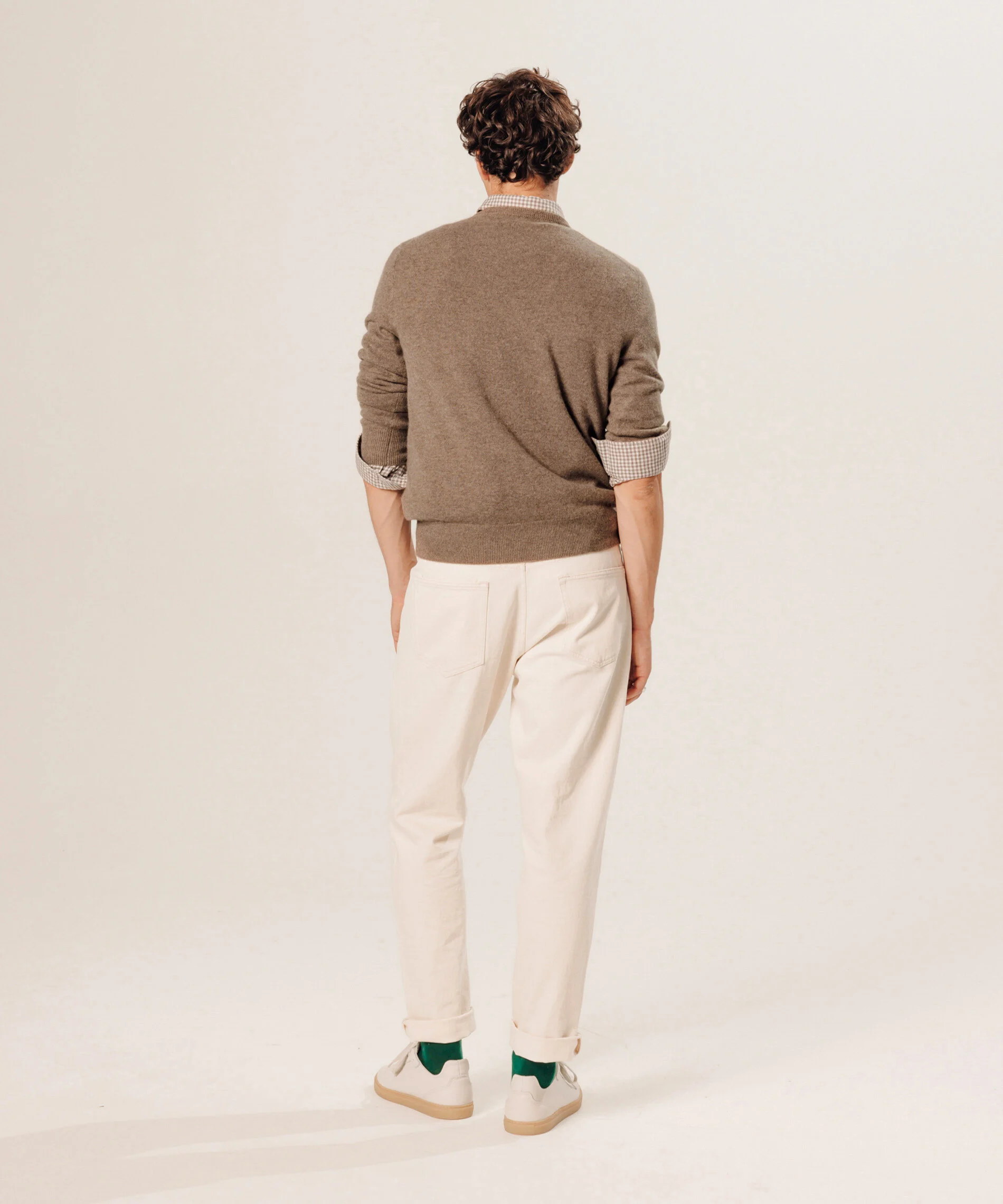 Pull col rond en cachemire | Marron