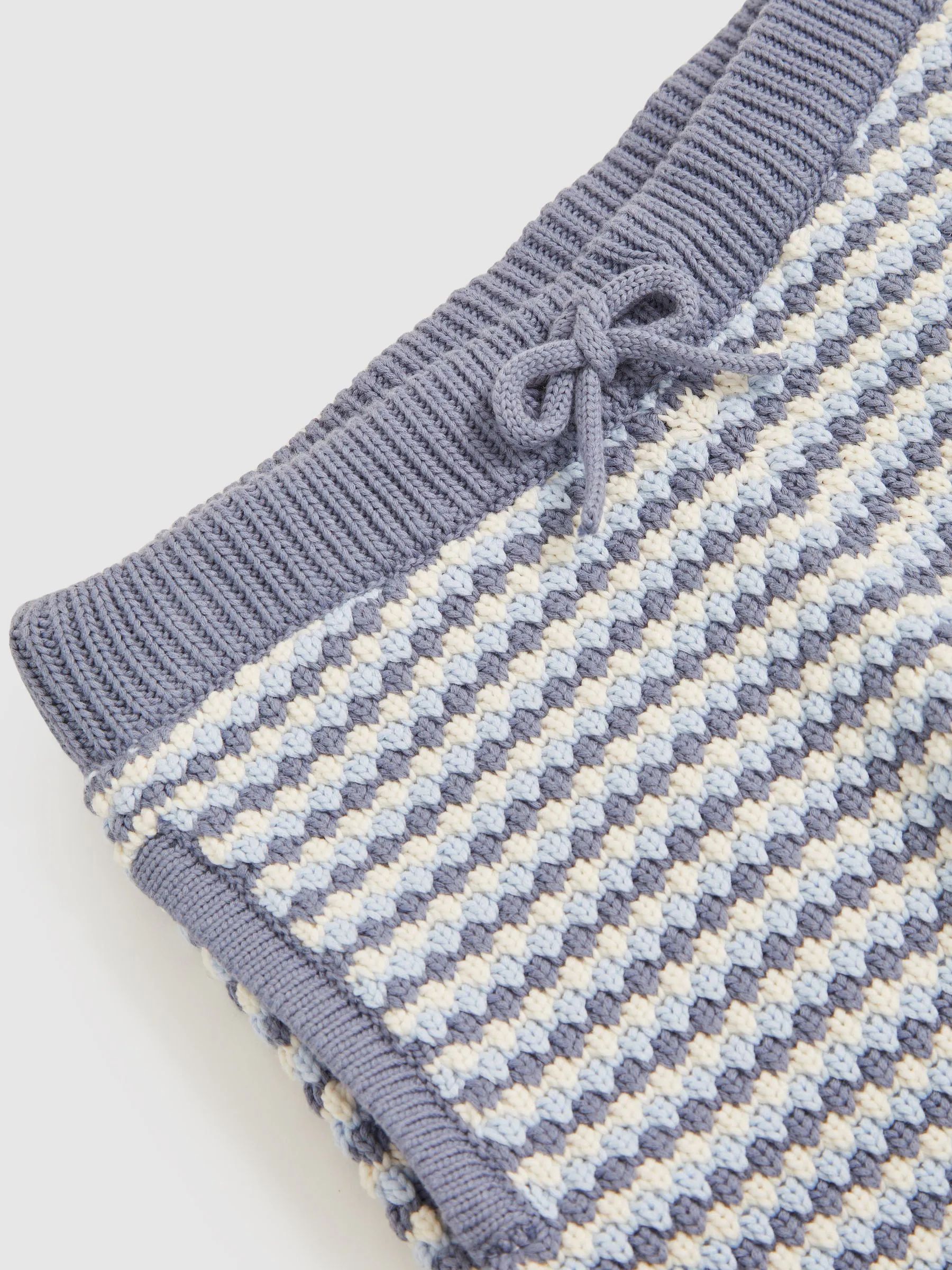 Reiss Peter Cotton-Blend Knitted Stripe Shorts