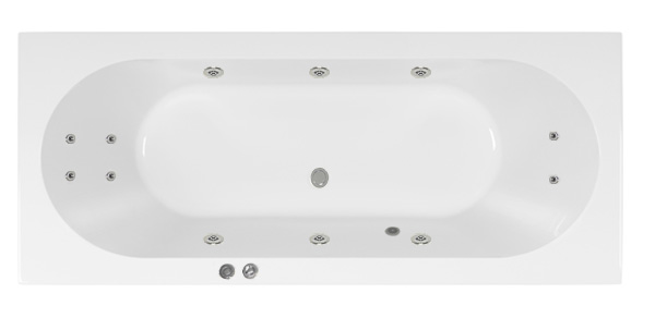Lambini Designs Round Bubbelbad 190x90cm 6 4 2 hydro jets