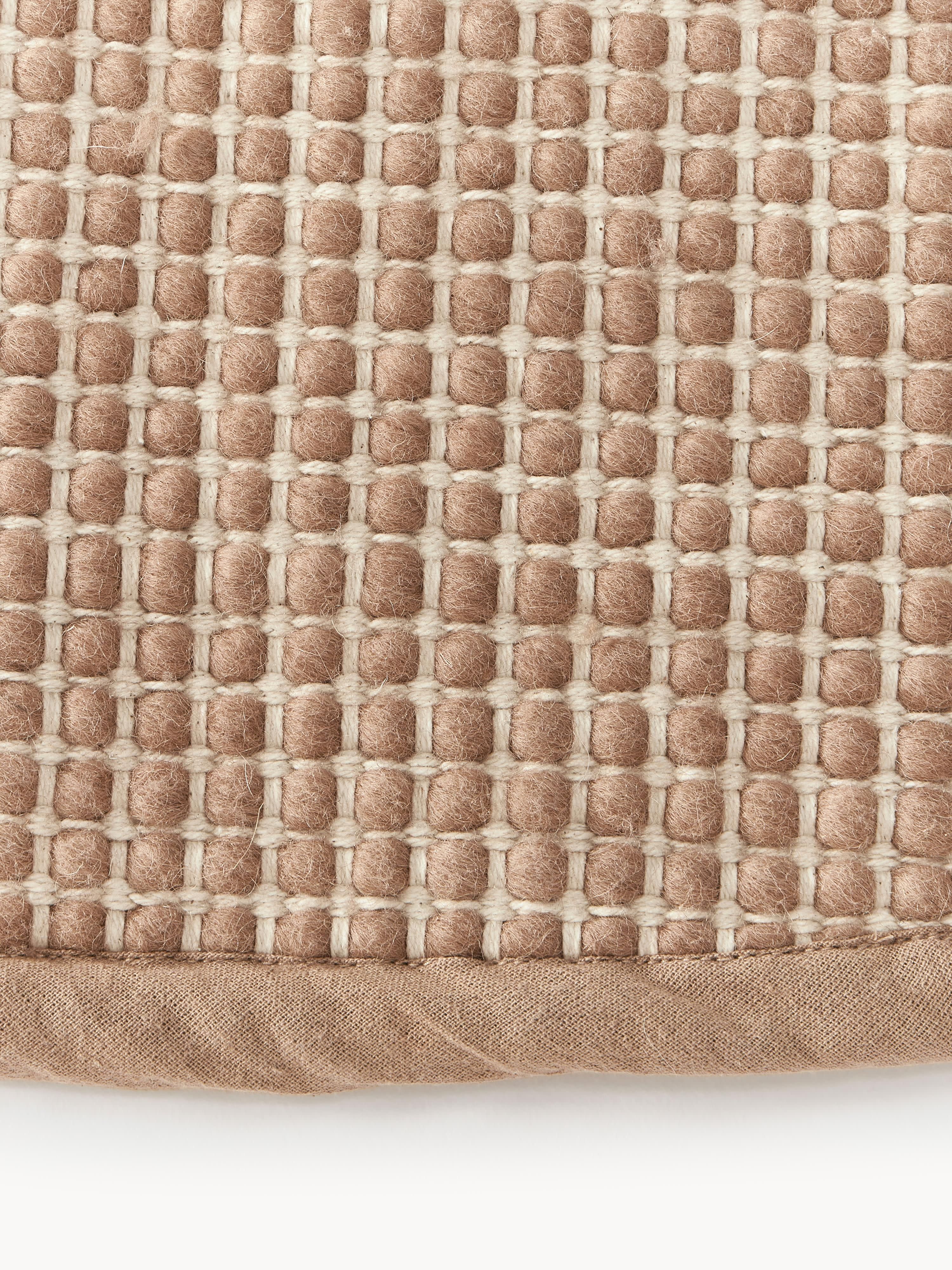 Rond wollen vloerkleed Amaro, handgeweven