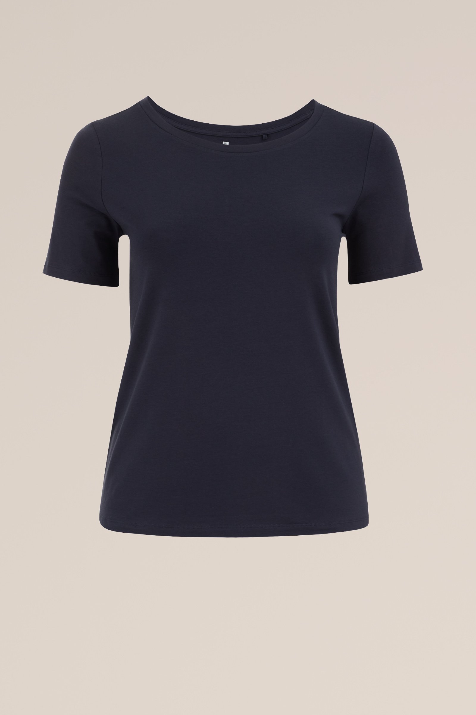 T-shirt - Curve WE Fashion Donkerblauw