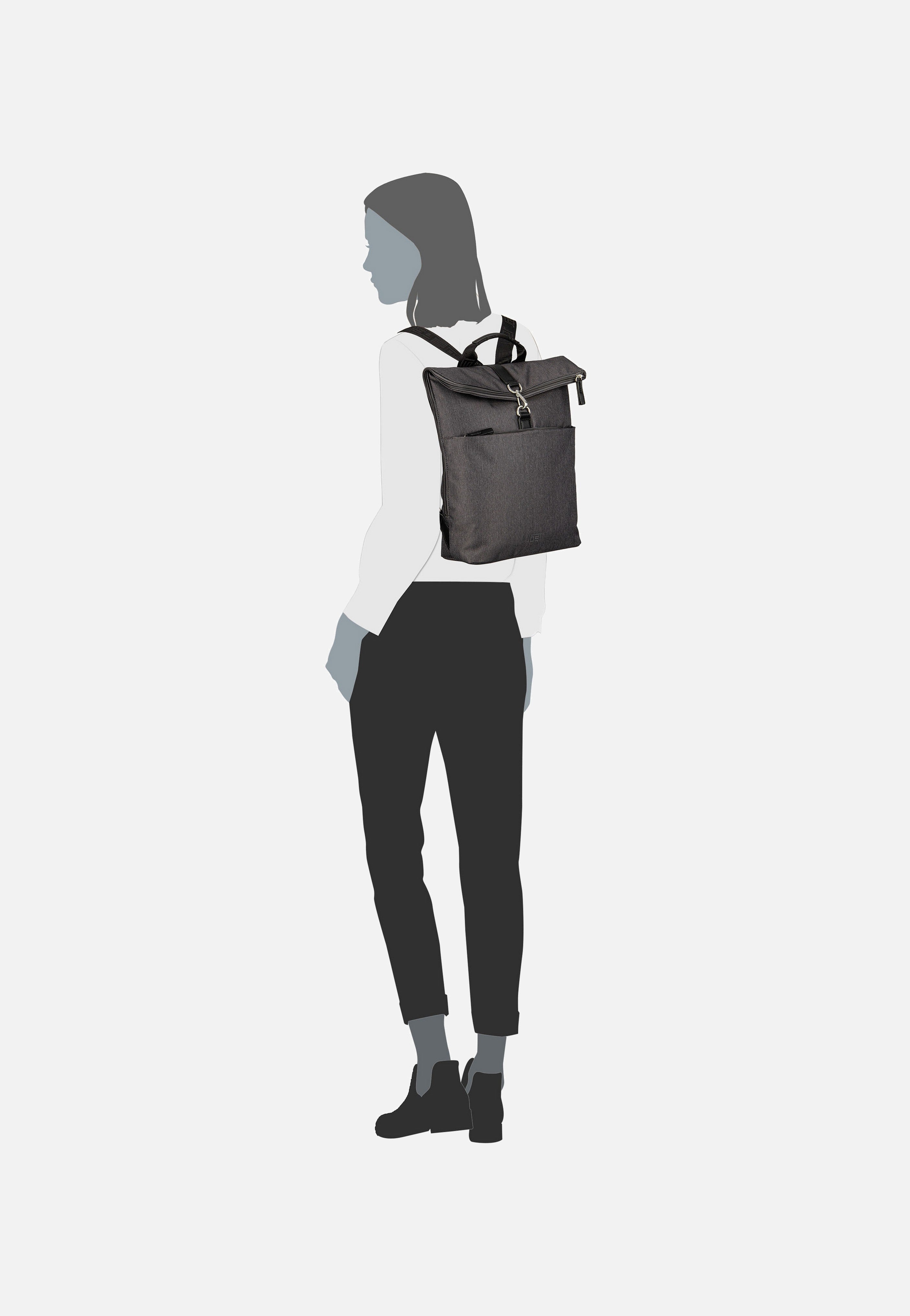 Bergen 1606 Dunkelgrau - Rolltop Rucksack
