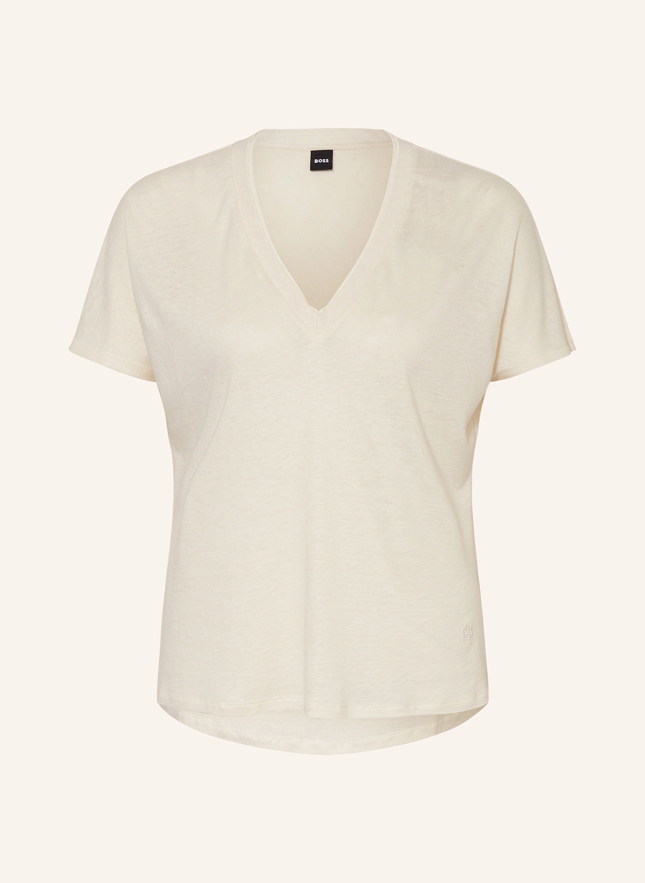 BOSS T-Shirt EYLINA mit Leinen