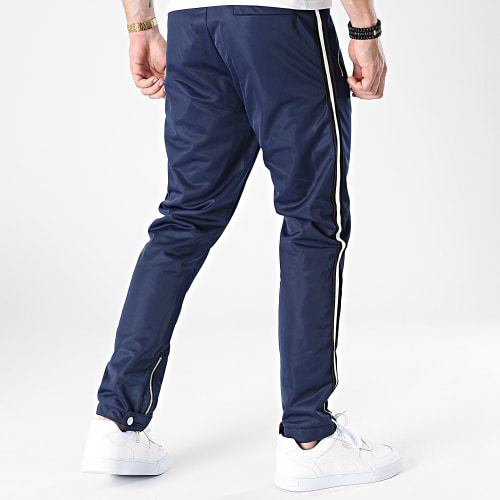 Pantalon Jogging A Bandes LL677 Bleu Marine