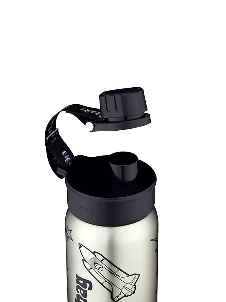 ERGOBAG Edelstahl Trinkflasche 0,5L Black schwarz