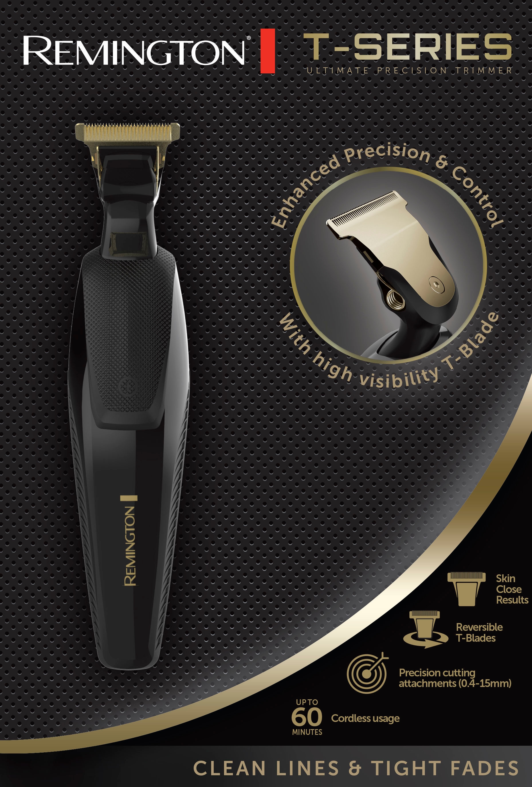 Remington Bartschneider »T-Series  MB7000« 6 Aufsätze Präzisionstrimmer mit 2 Aufsätzköpfen