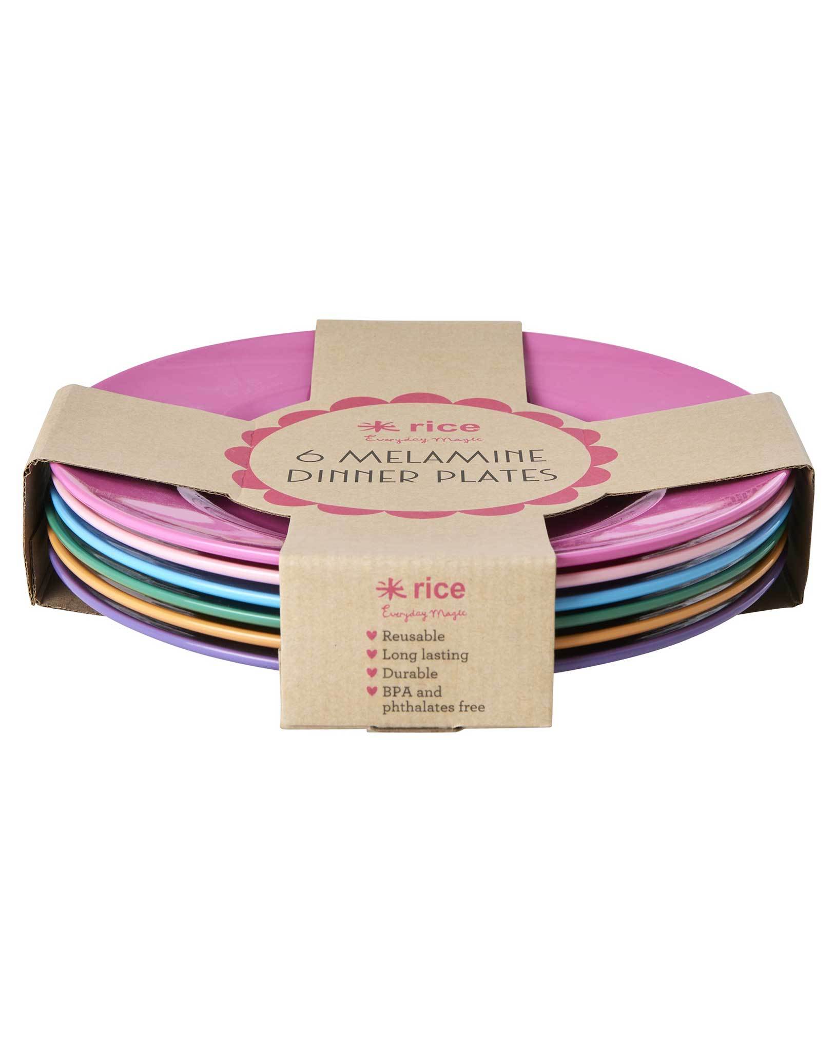 Melamin-Teller COLORS (Ø26) 6er-Set