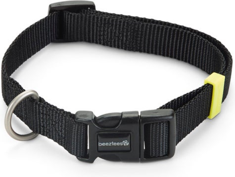 Beeztees hondenhalsband Uni zwart 35-50 x 2 cm
