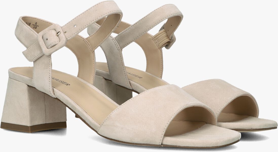 beige peter kaiser sandalen met hak 78240
