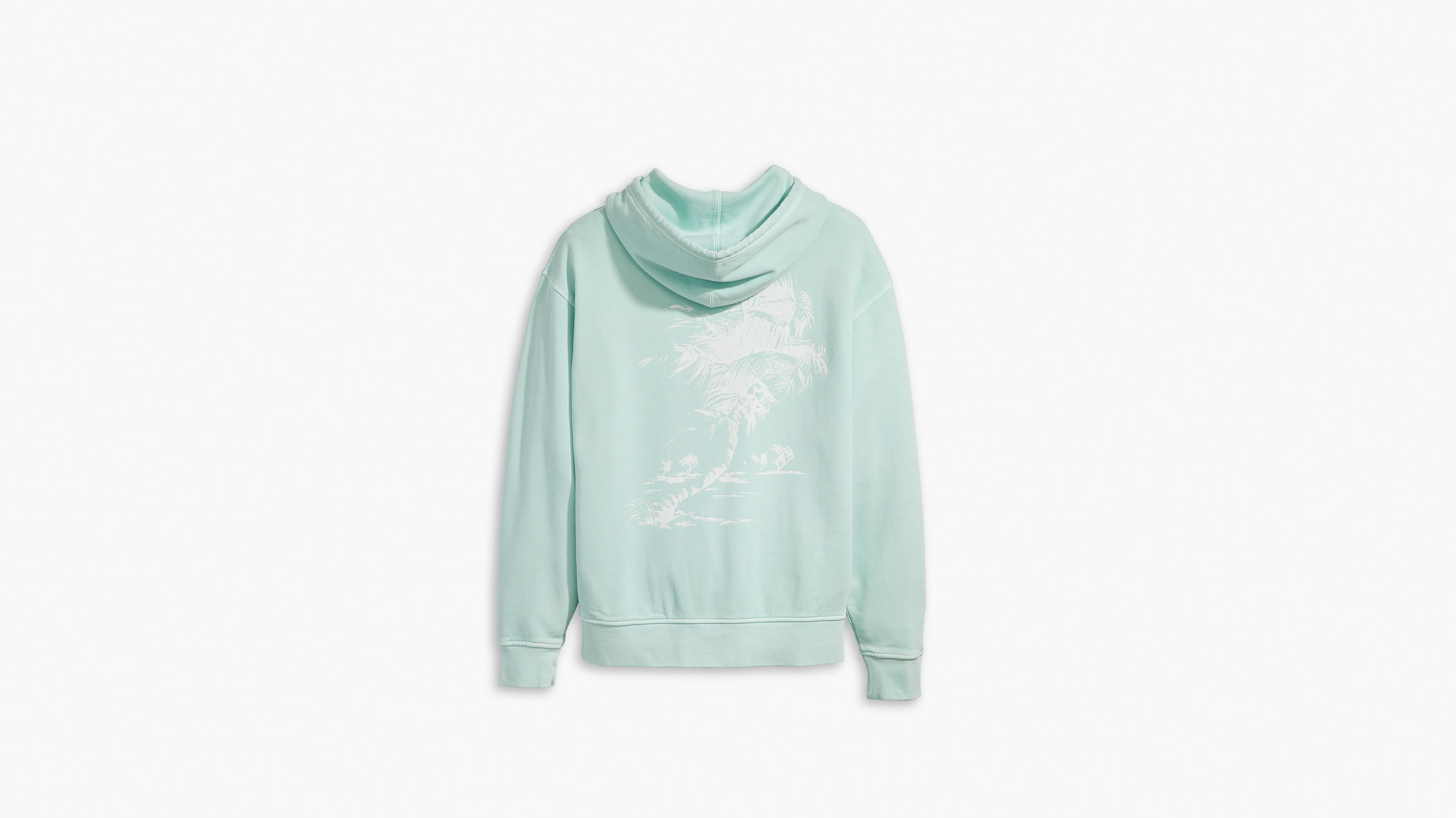 Sweat à capuche graphique Relaxed - Brin Palm Tree Hoodie Garment Dye Clearwater - Bleu