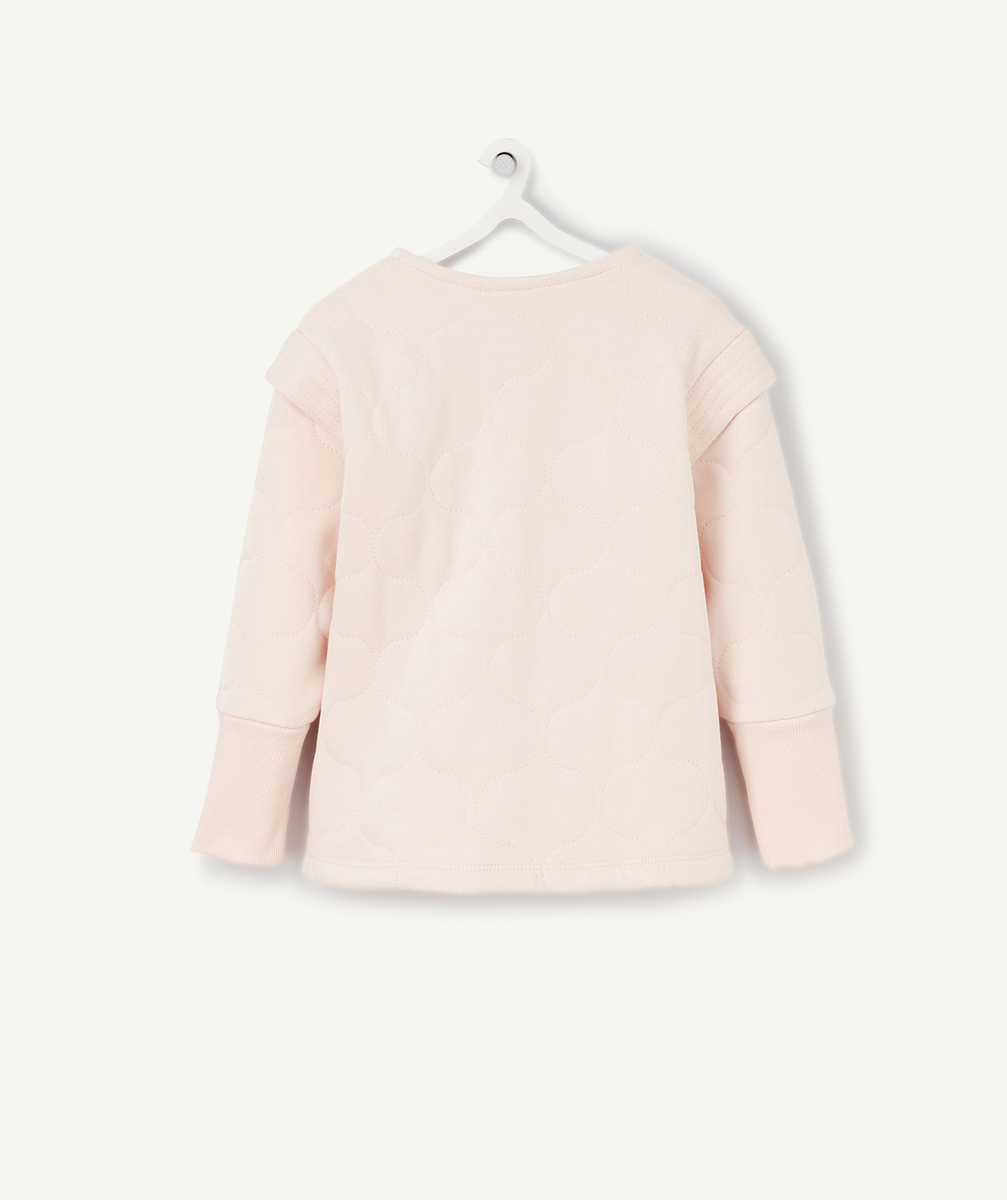 CARDIGAN ROSE ÉVOLUTIF FILLE EN FIBRES RECYCLÉES