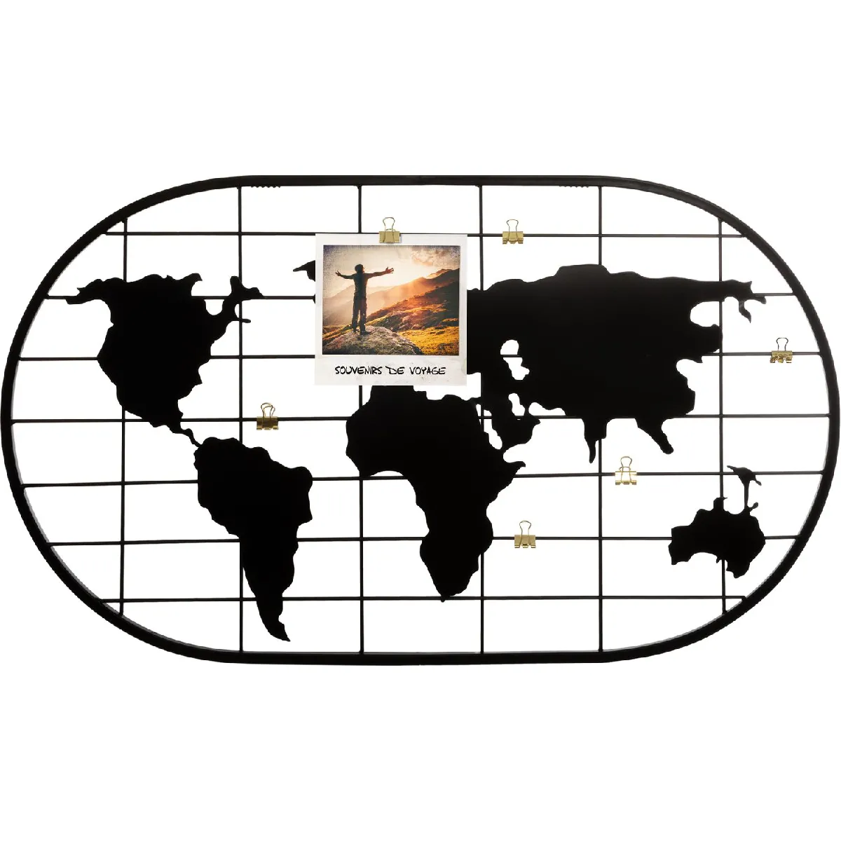 Atmosphera, Createur D'Interieur Atmosphera Porte photos Mappemonde Noir