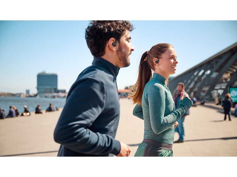 Philips True Wireless Open-Ear TAA6709BK Rot; Schwarz True Wireless Open-Ear Sport-Kopfhörer