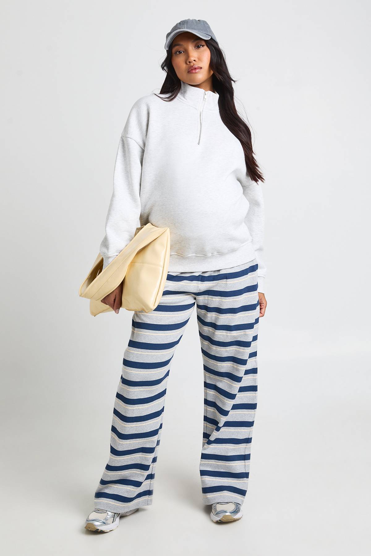 boohoo Sweat De Maternité Oversize À Demi-zip