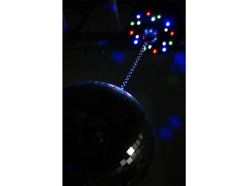 BeamZ Spiegelkugelmotor mit 18 LED Spiegelkugelmotor mit 18 farbigen LEDs
