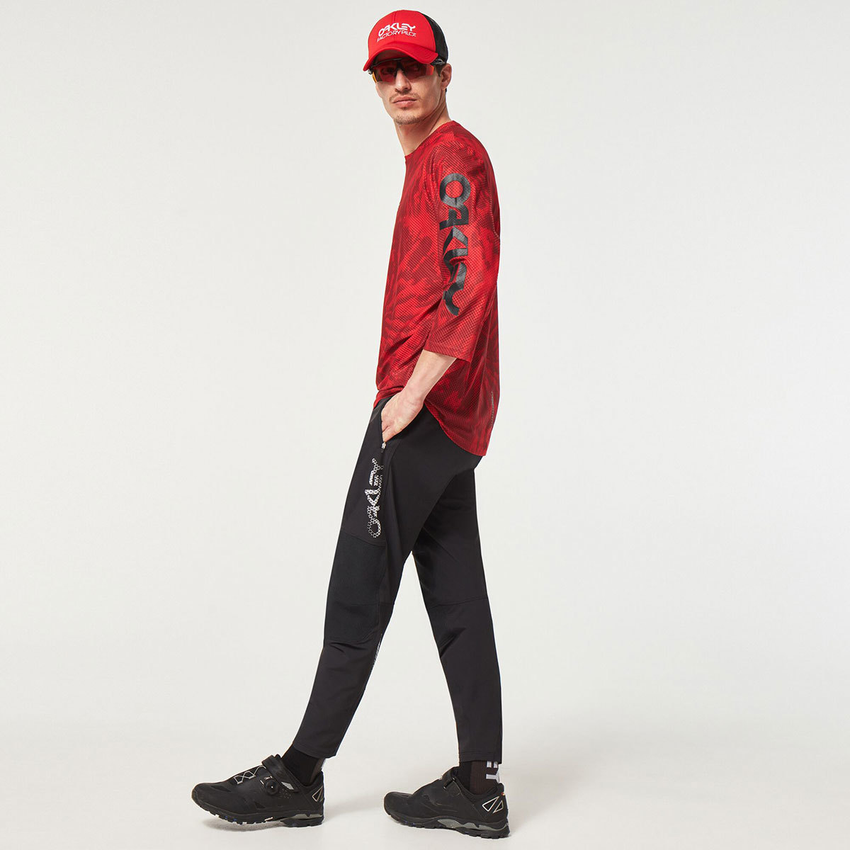 Oakley RIDE Free Fietsshirt Driekwart Mouwen Rood Heren