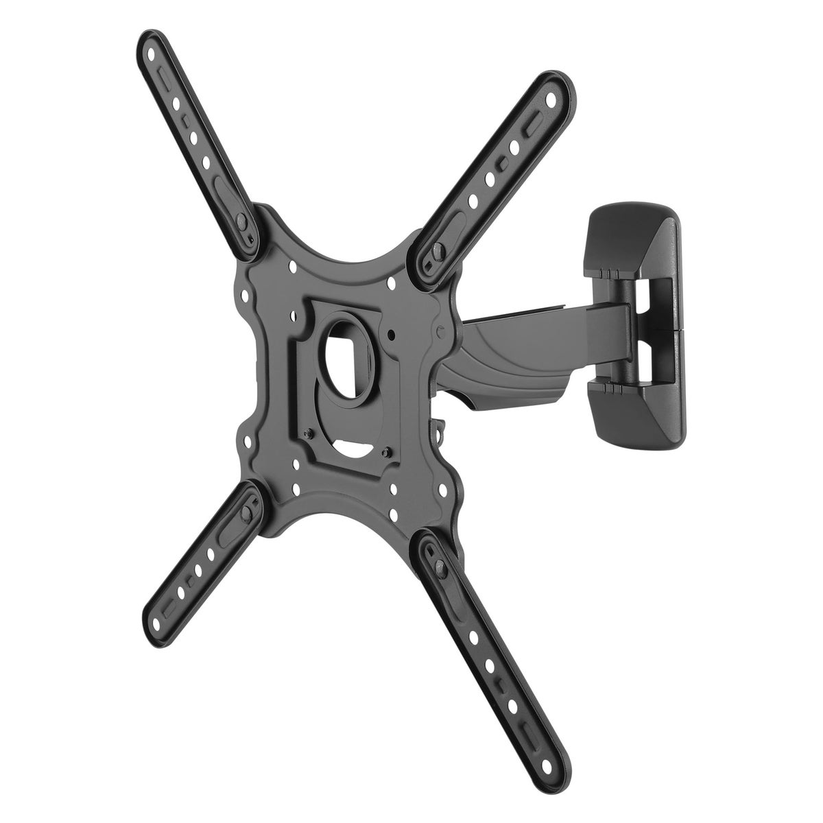 ECD Germany TV-muurbeugel Draaibare kantelbeugel voor 23-55 inch tv's (58-140 cm) Platte en gebogen LCD/LED VESA 400x400 Universele sterke, volledig beweegbare tv-muurbeugel met draaibare arm