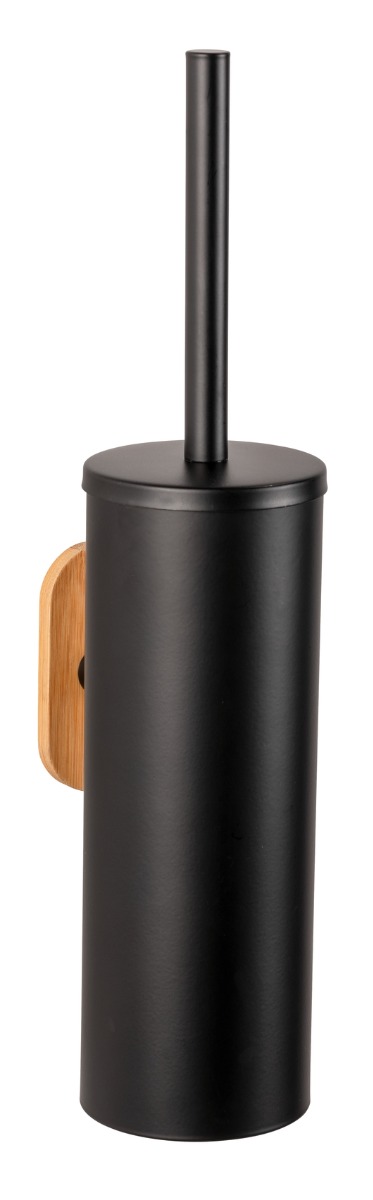 Wenko Orea Turbo-Loc Bamboo toiletborstelhouder zwart mat