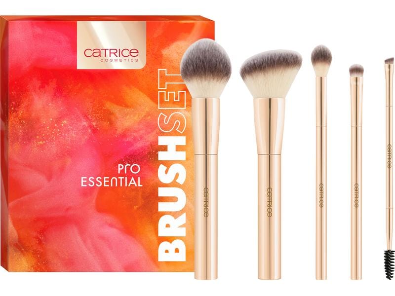 Catrice Geschenkset Brush Set Pro Essential 5-teilig Set mit 5 Pinseln für Gesicht- und Augen-Make-ups