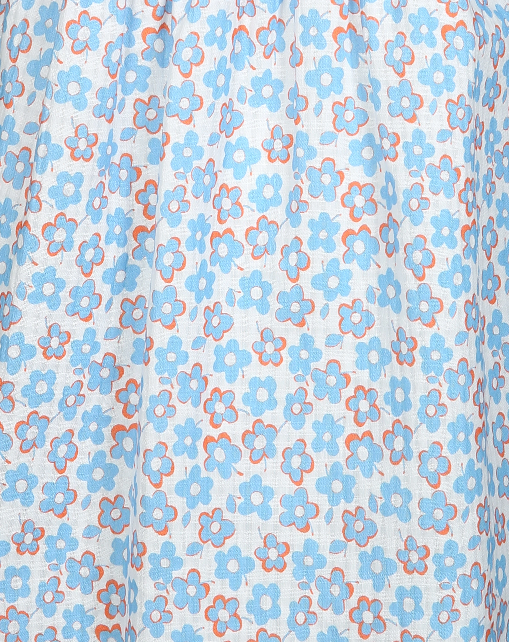 Kurzarmkleid FLOWERS AOP in blue fog