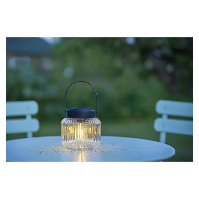 Solcellelykt LED 12,5xØ12,5 cm