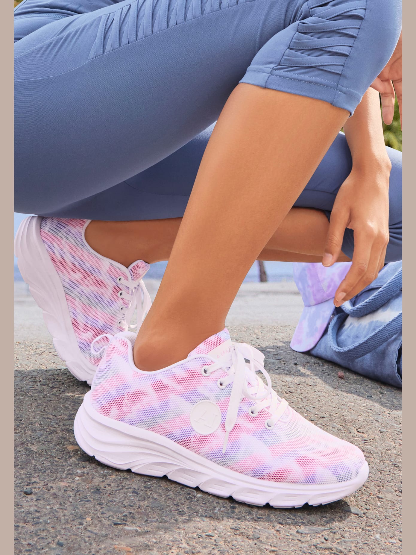 Baskets sneakers tendance imitation batik
