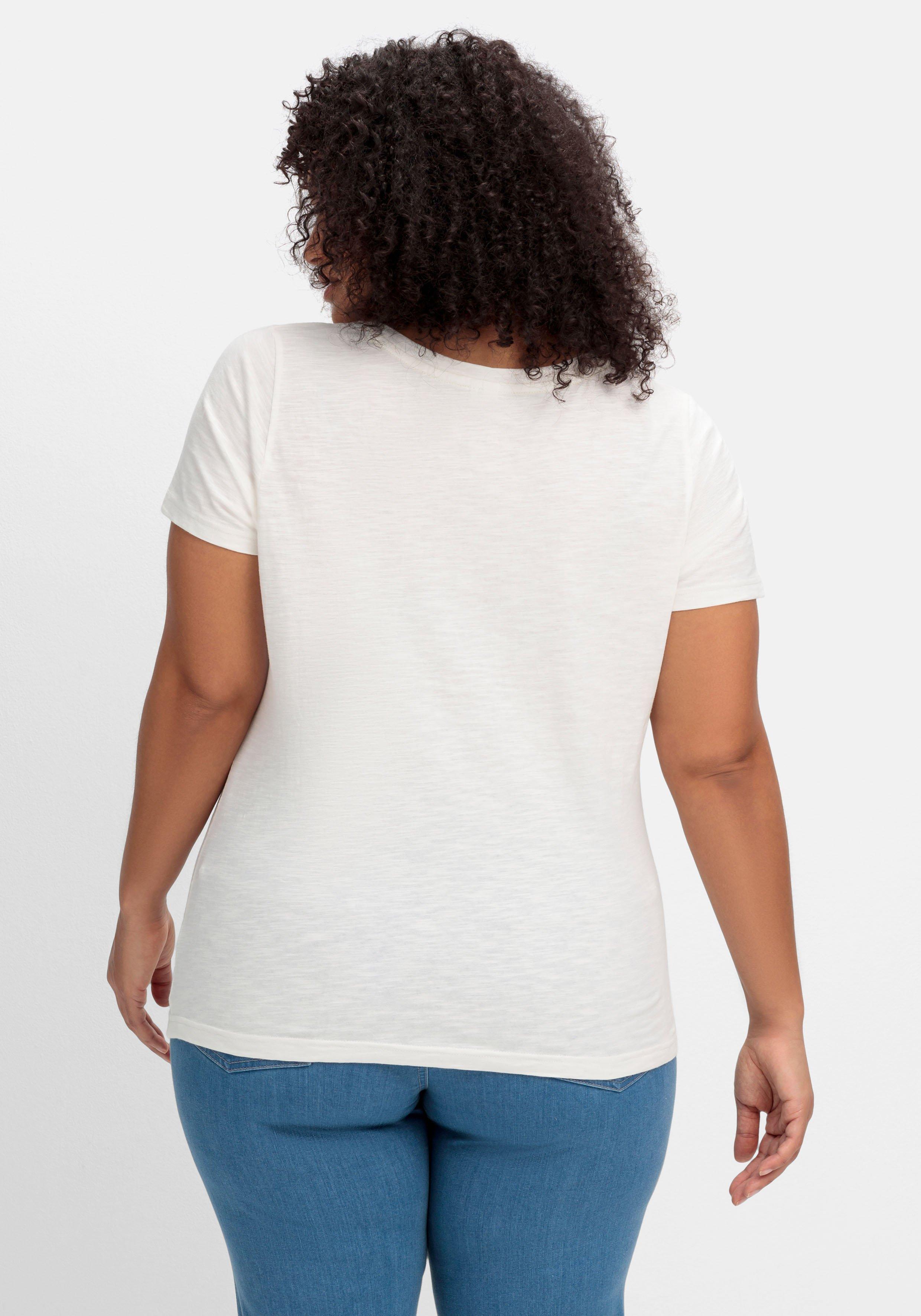 Shirt mit platziertem Blumendruck