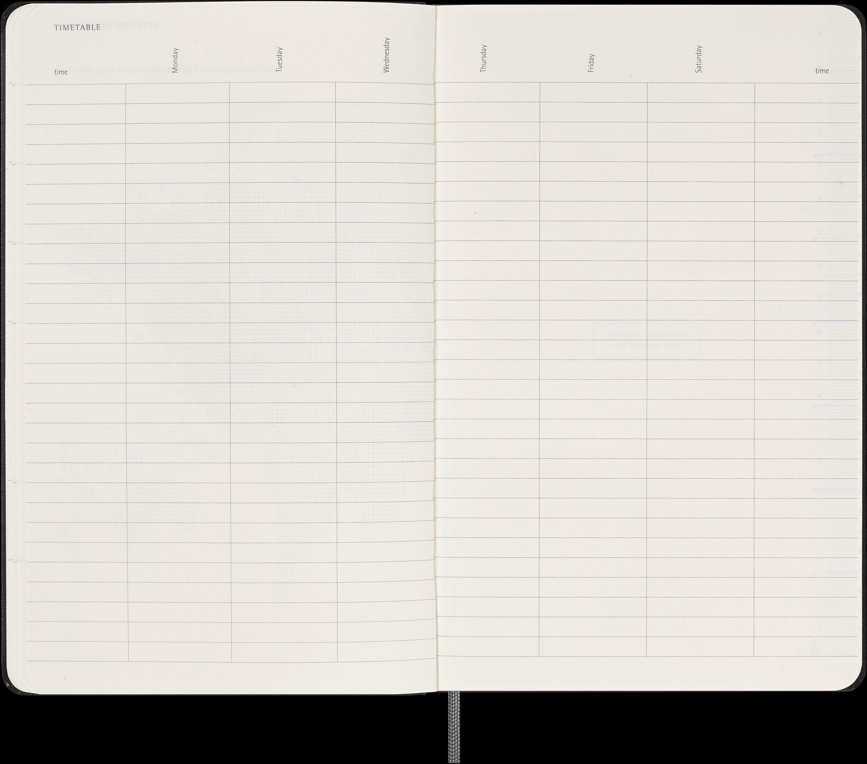 Moleskine undatierter Wochen Notizkalender, L/A5