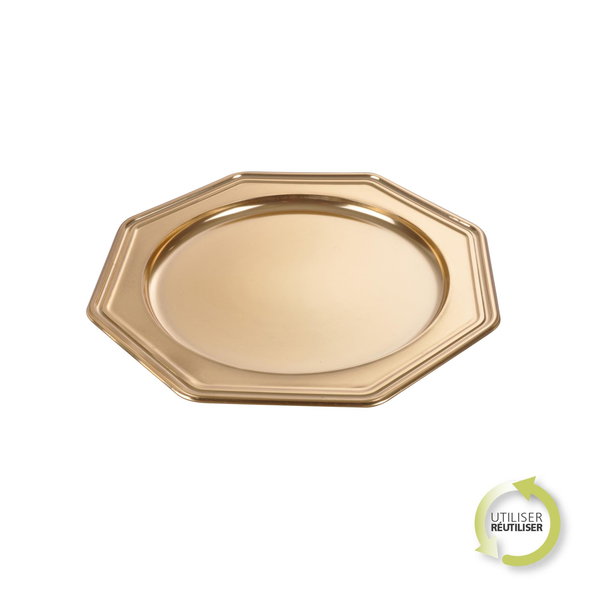 PLATEAUX OCTOGONAUX OR X2 PIECES