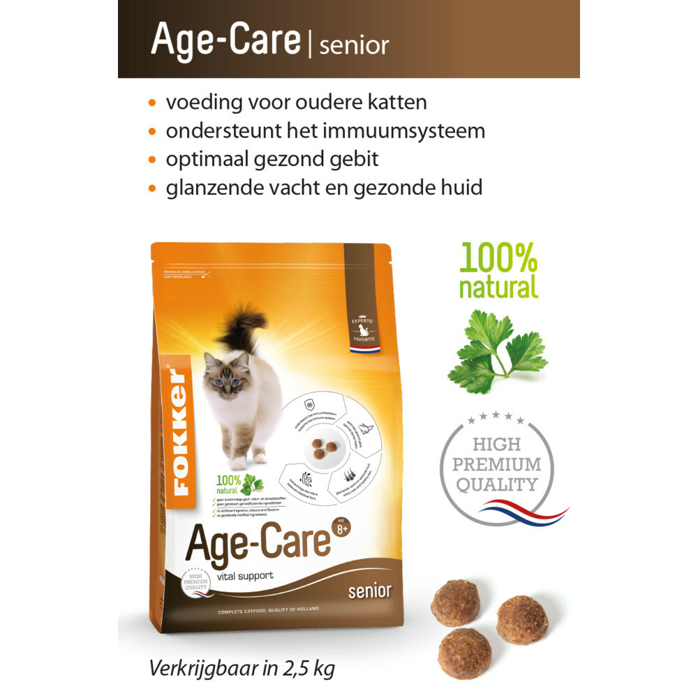 Fokker Age Care Kattenvoer Gevogelte2,5 kg