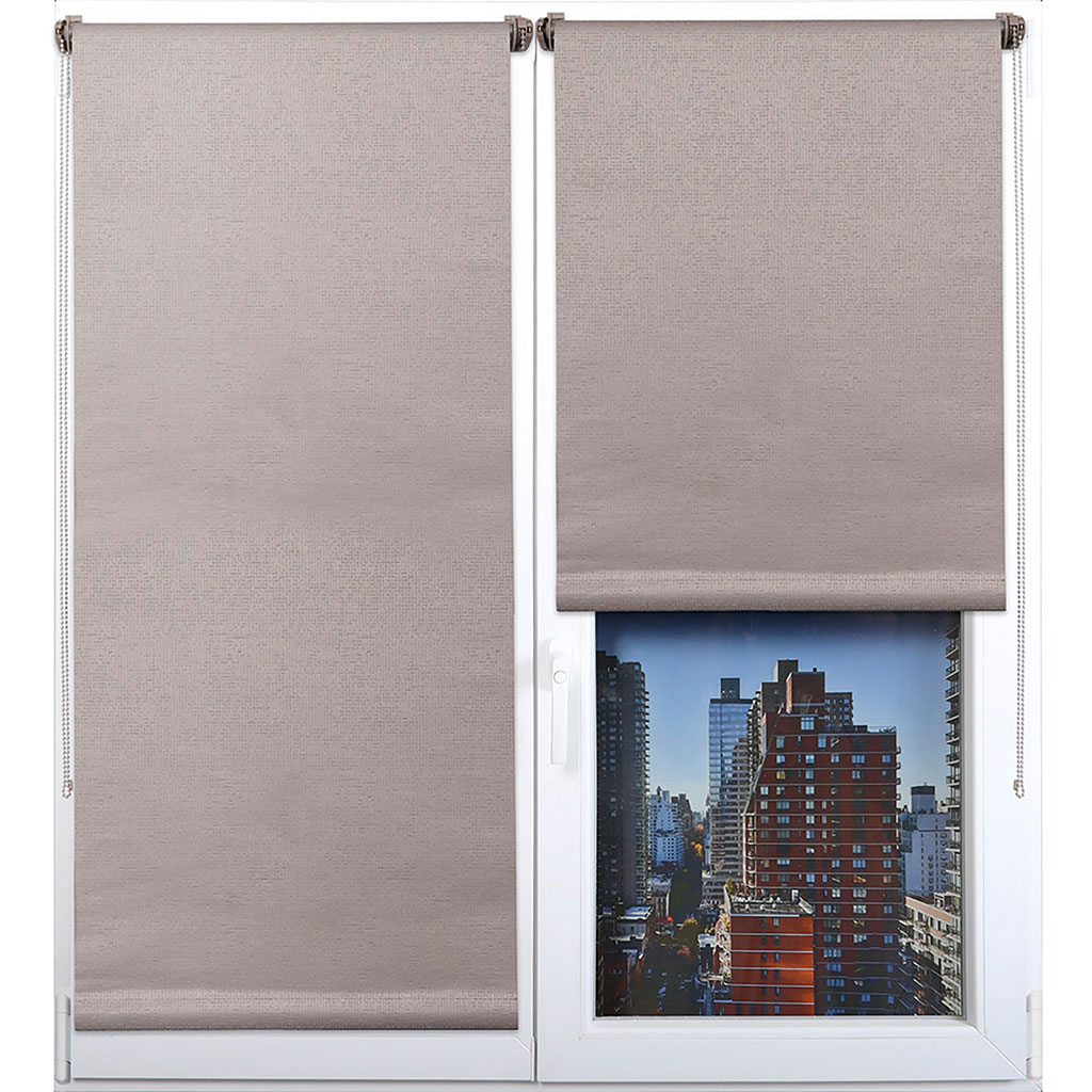 Store enrouleur occultant taupe 45x90cm