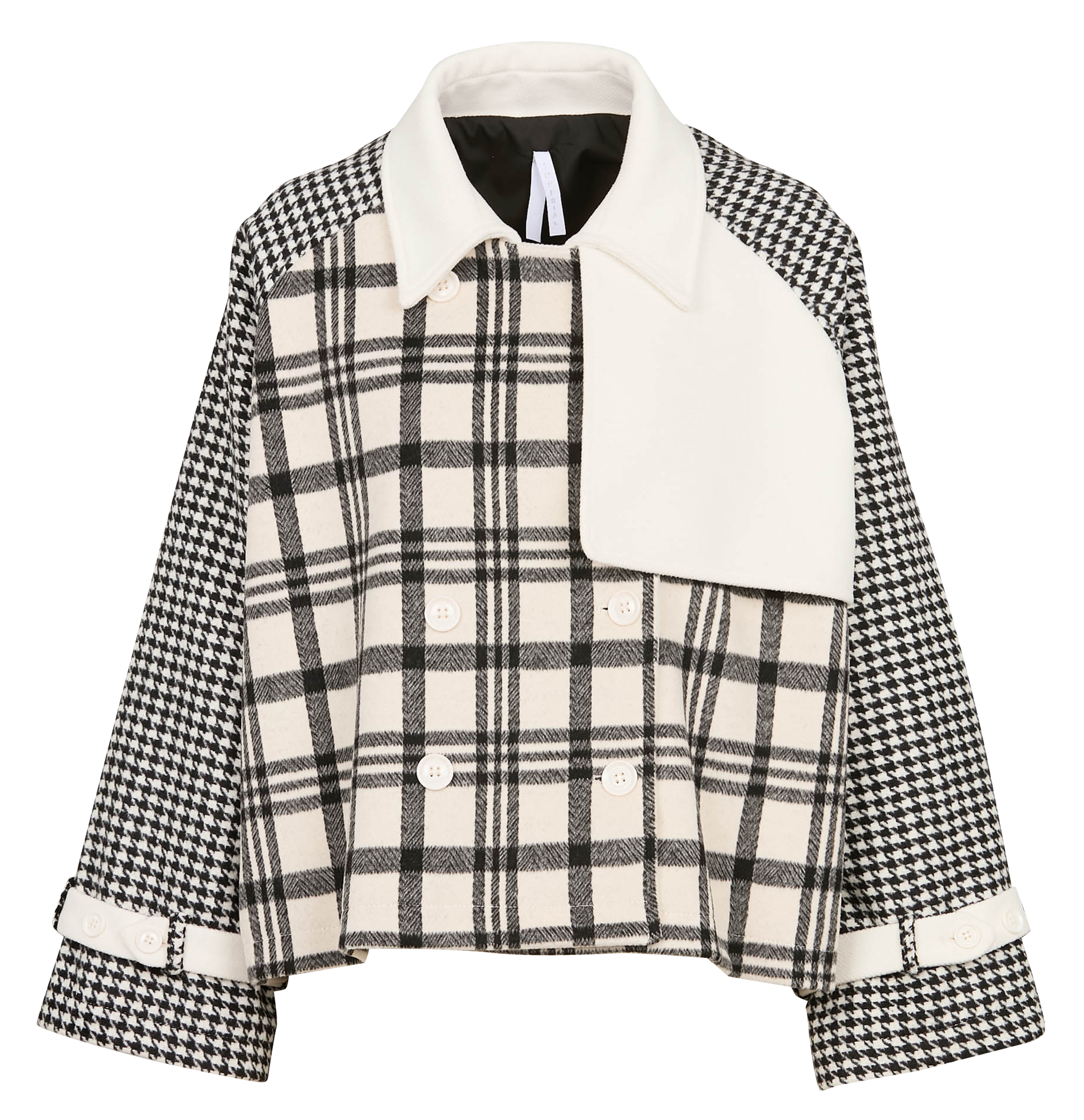 Manteau court imprimé| Blanc