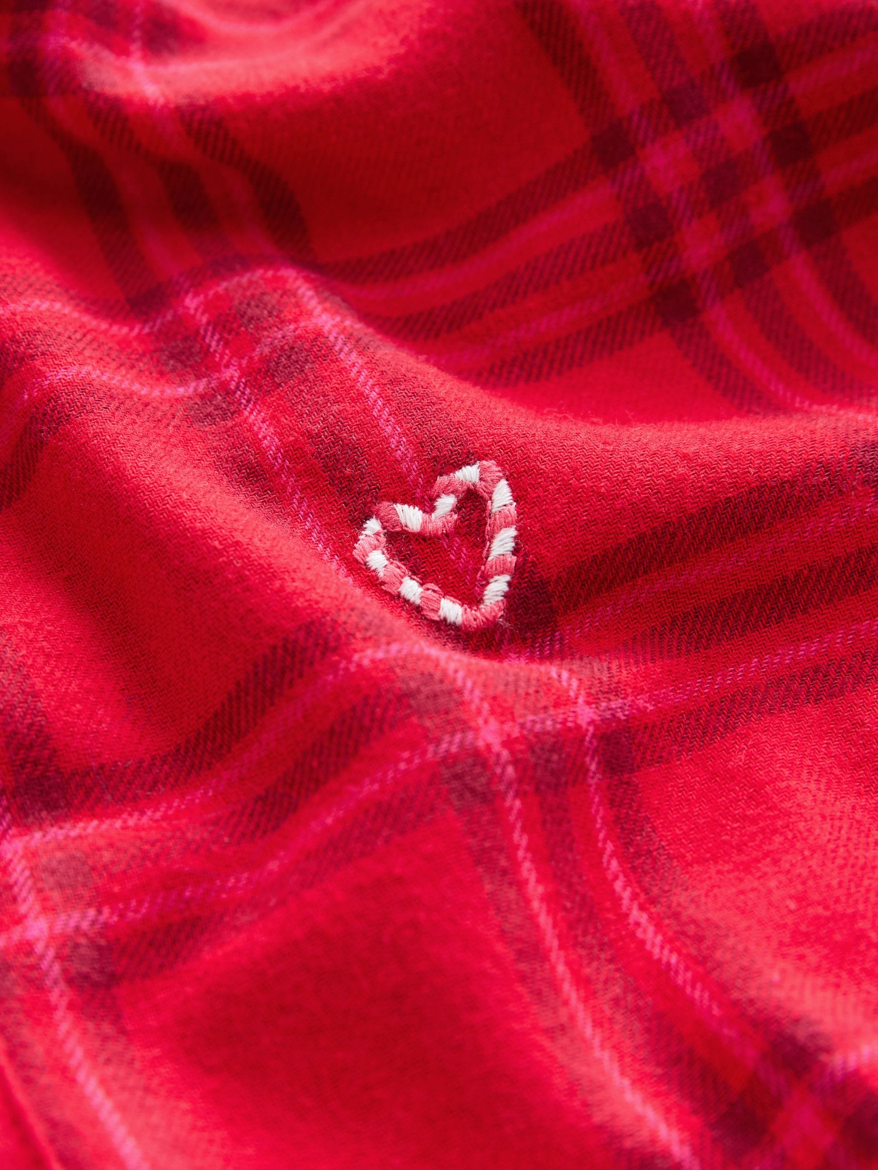 Bordeauxrood - 100% Cotton Flannel Nightshirt
