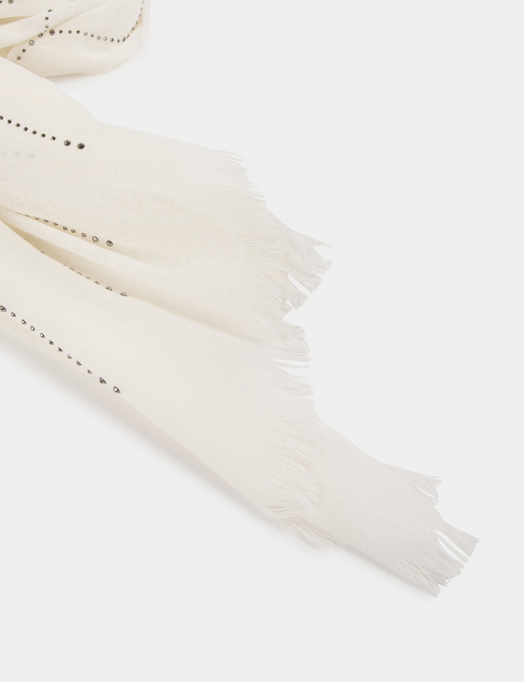 Foulard avec strass ivoire femme - ivoire