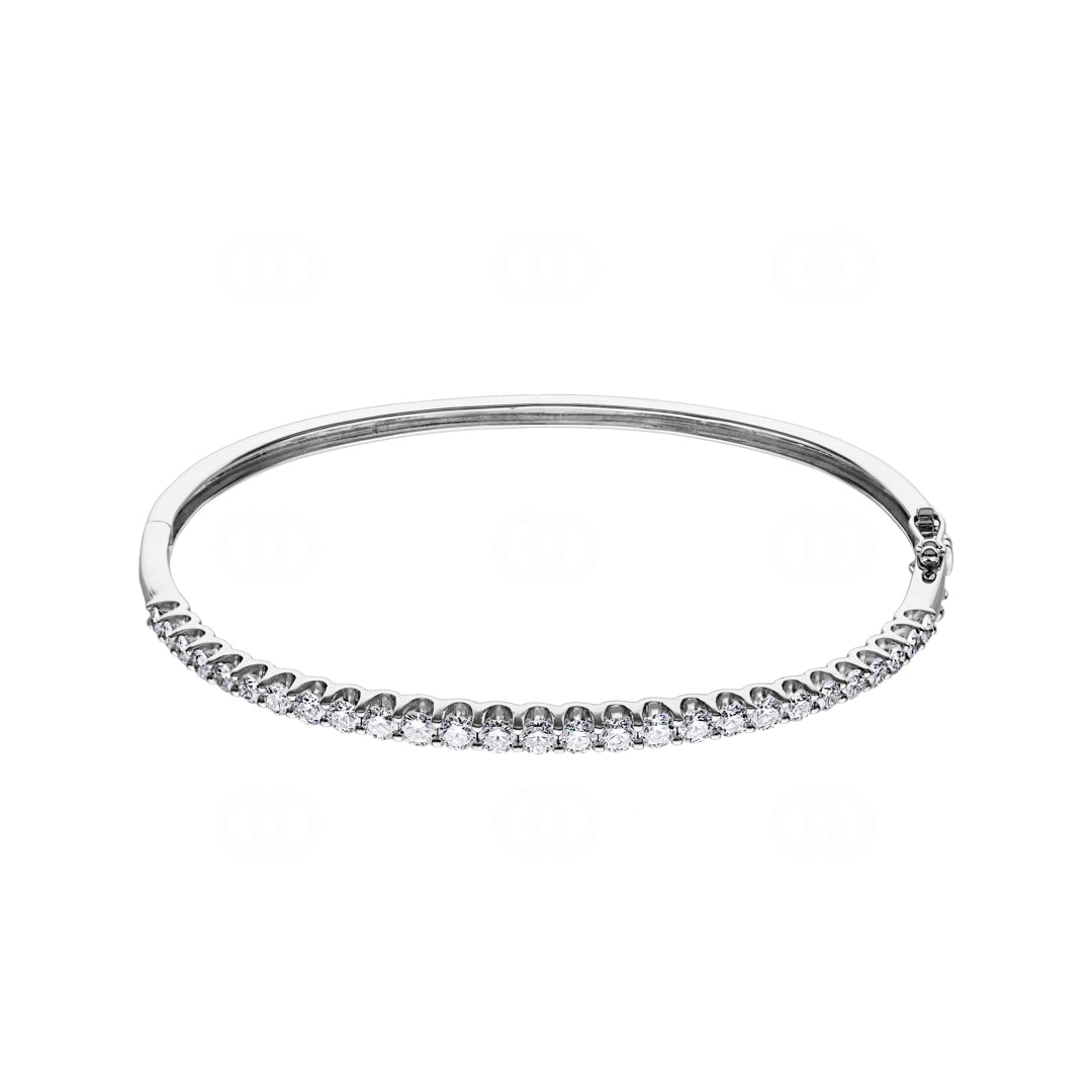 2.00 Karat Diamantarmreif oval 750/18 K Weissgold