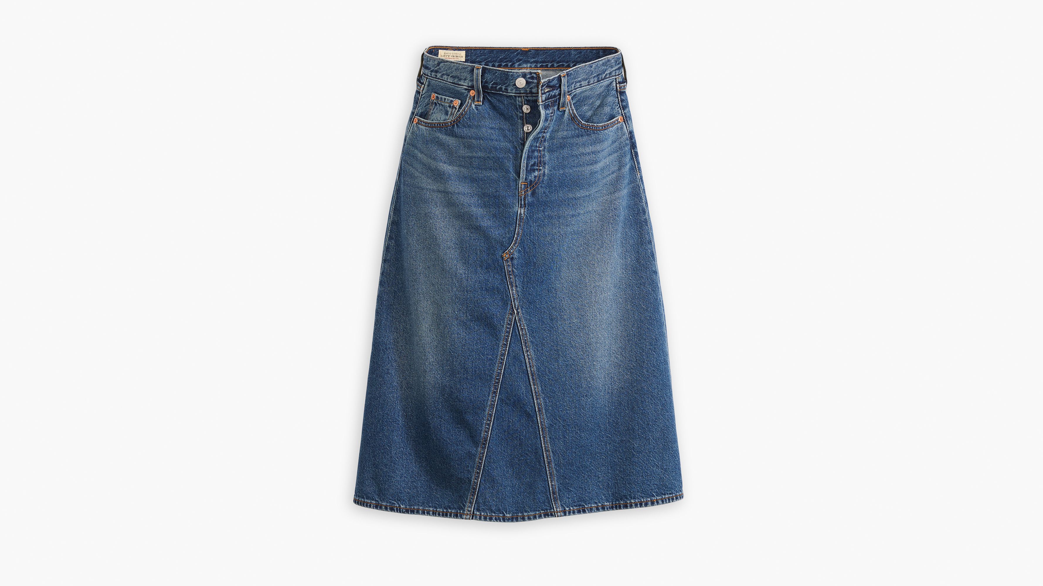 Jupe coupe en A taille haute Decon - Mid Morning - Bleu
