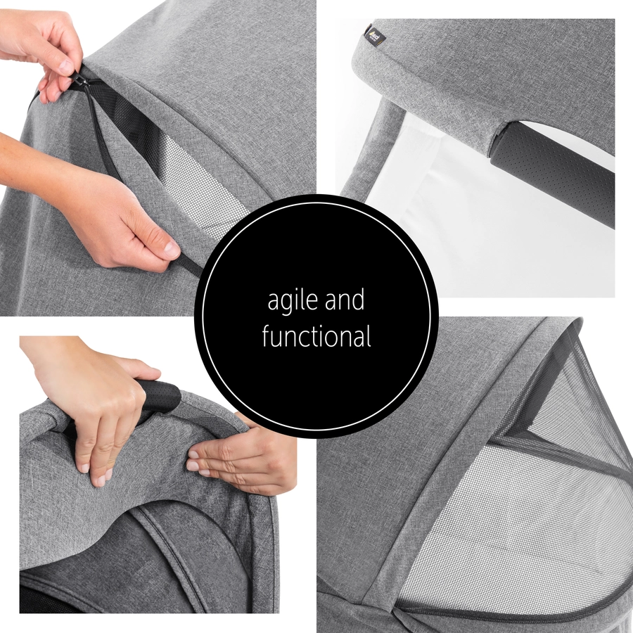 hauck Kinderwagenaufsatz Colibri Melange Grey