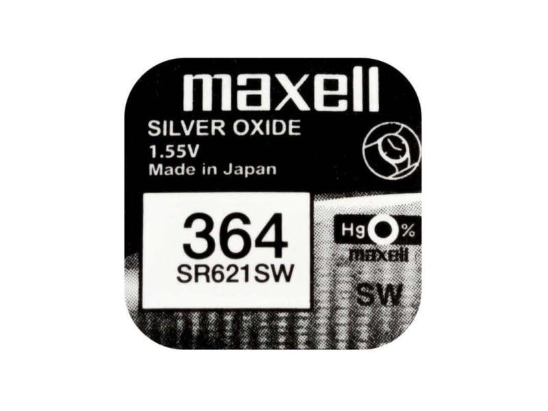 Maxell Europe LTD. Knopfzelle 364 SR621SW , 10 Stück Typ SR621SW (364), 1 Stück