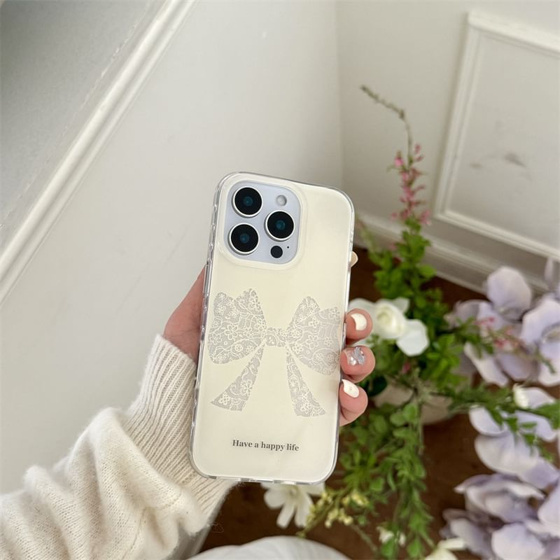 Fonekase - Kanten strik telefoonhoesje - Apple iPhone 16 Pro Max / 16 Pro / 16 Plus / 16 / 15 Pro Max / 15 Pro / 15 Plus / 15 / 14 Pro Max / 14 Pro / 14 Plus / 14 / SE / 13 Pro Max / 13 Pro / 13