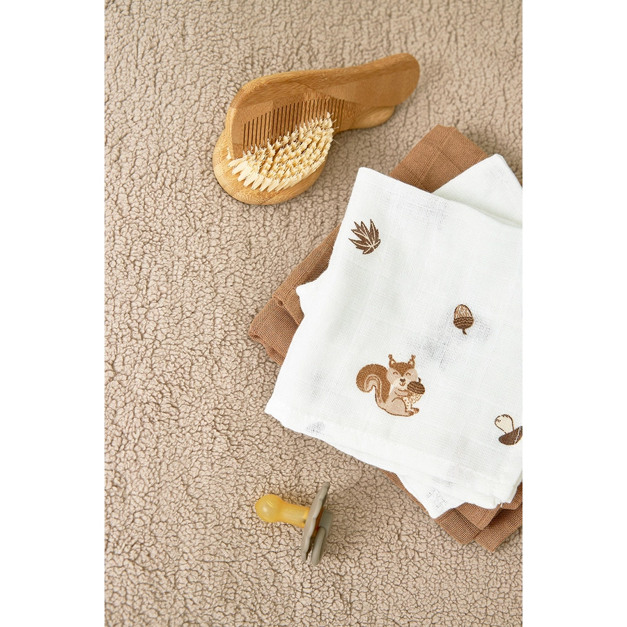 MEYCO Starterset 9er Pack Musselin Forest Animals - Toffee