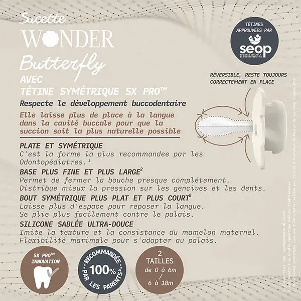 Chupeta Suavinex Wonderland SXPro Simétrica 0-6 meses - Wonderland Bege