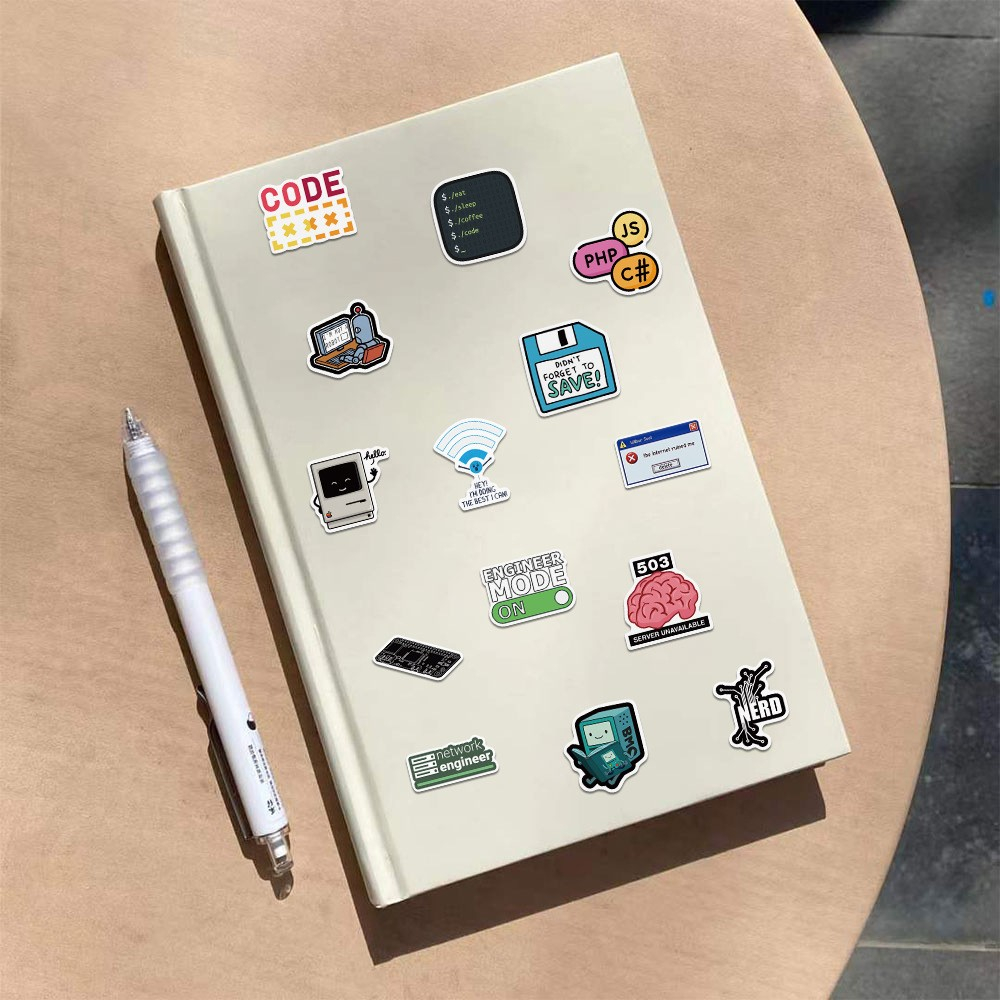 (50er Set) Meme Sticker Wasserfeste Aufkleber für Flaschen / Koffer / Laptop / Skateboard - Programmierer / IT