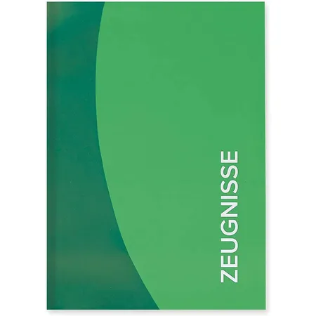Roth Zeugnismappe / A4 / wattiertes Cover / mit 12 Hüllen / Farbe: grün