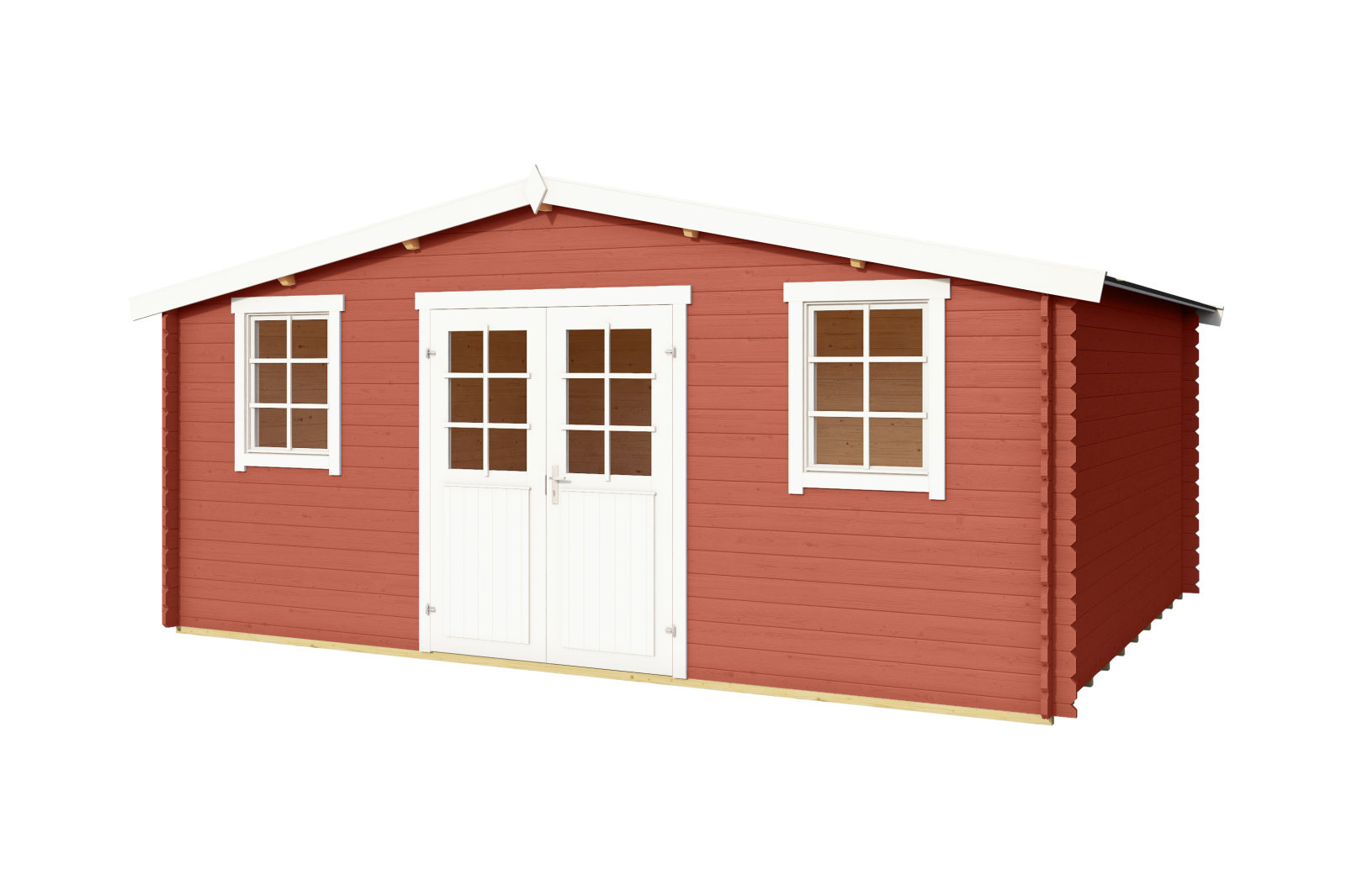 Gartenhaus WELS 5 - schwedenrot - Fichte massiv - 510x400 cm