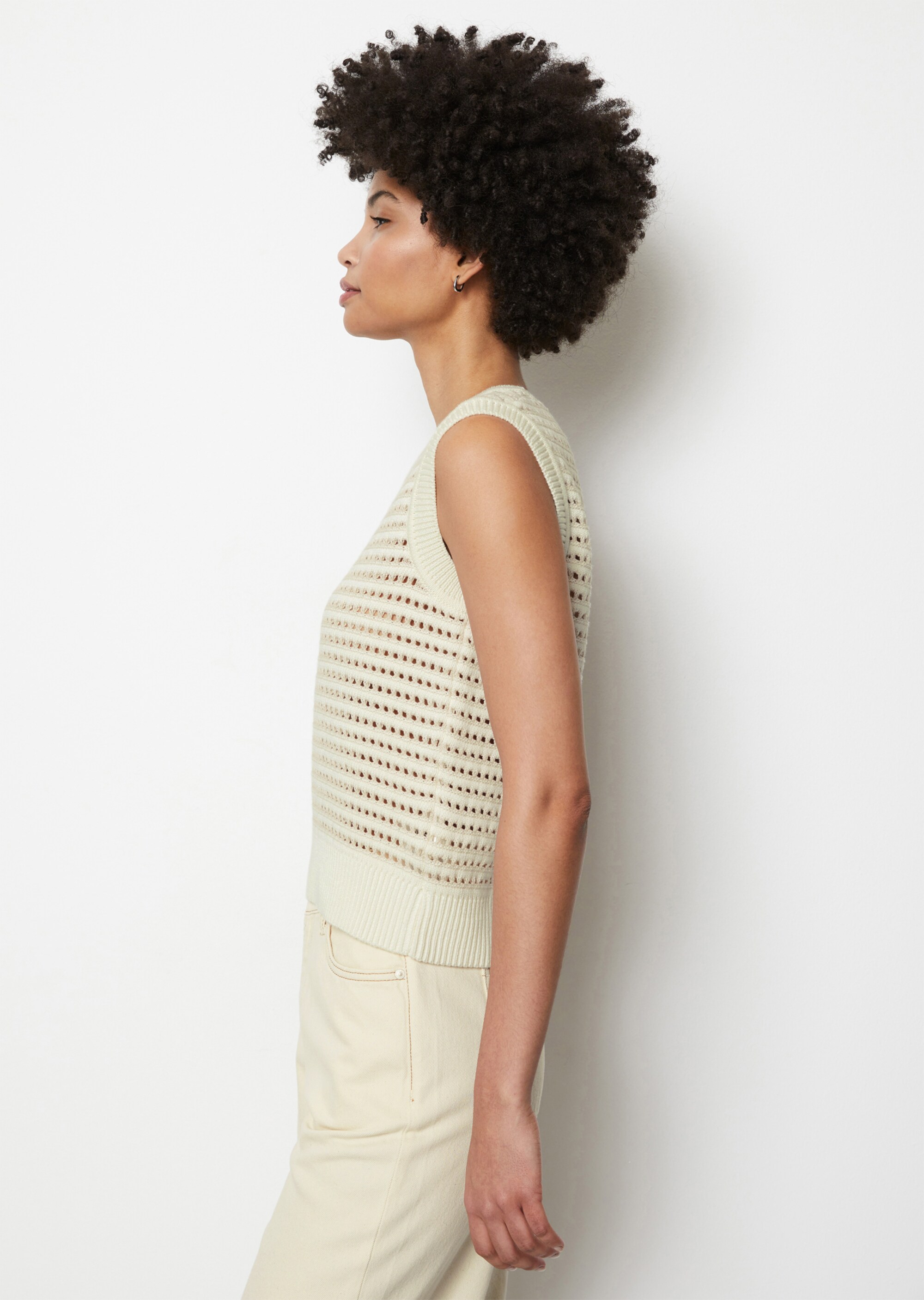 DfC Ajour-Pullunder regularaus Organic Cotton-Garn