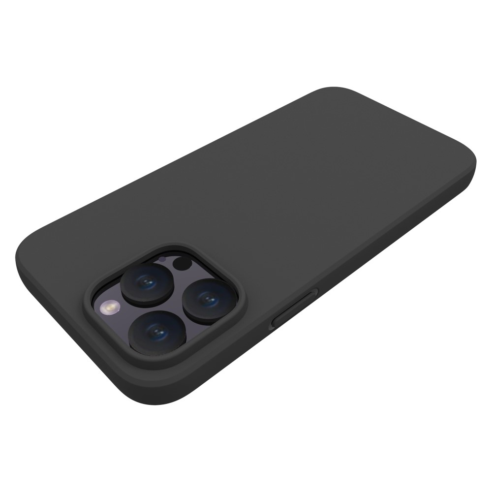 iPhone 15 Pro Max Gummi Case Hülle Matt - Schwarz